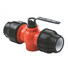 شیر توپی سه راه دو سر رابط یکسر دنده داخل انشعاب از کف ۹۰ × ۳ × ۹۰ میلیمتر (پارس خاور)